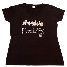 Camiseta "Mi familia mola" -Famylias- (cuello V)